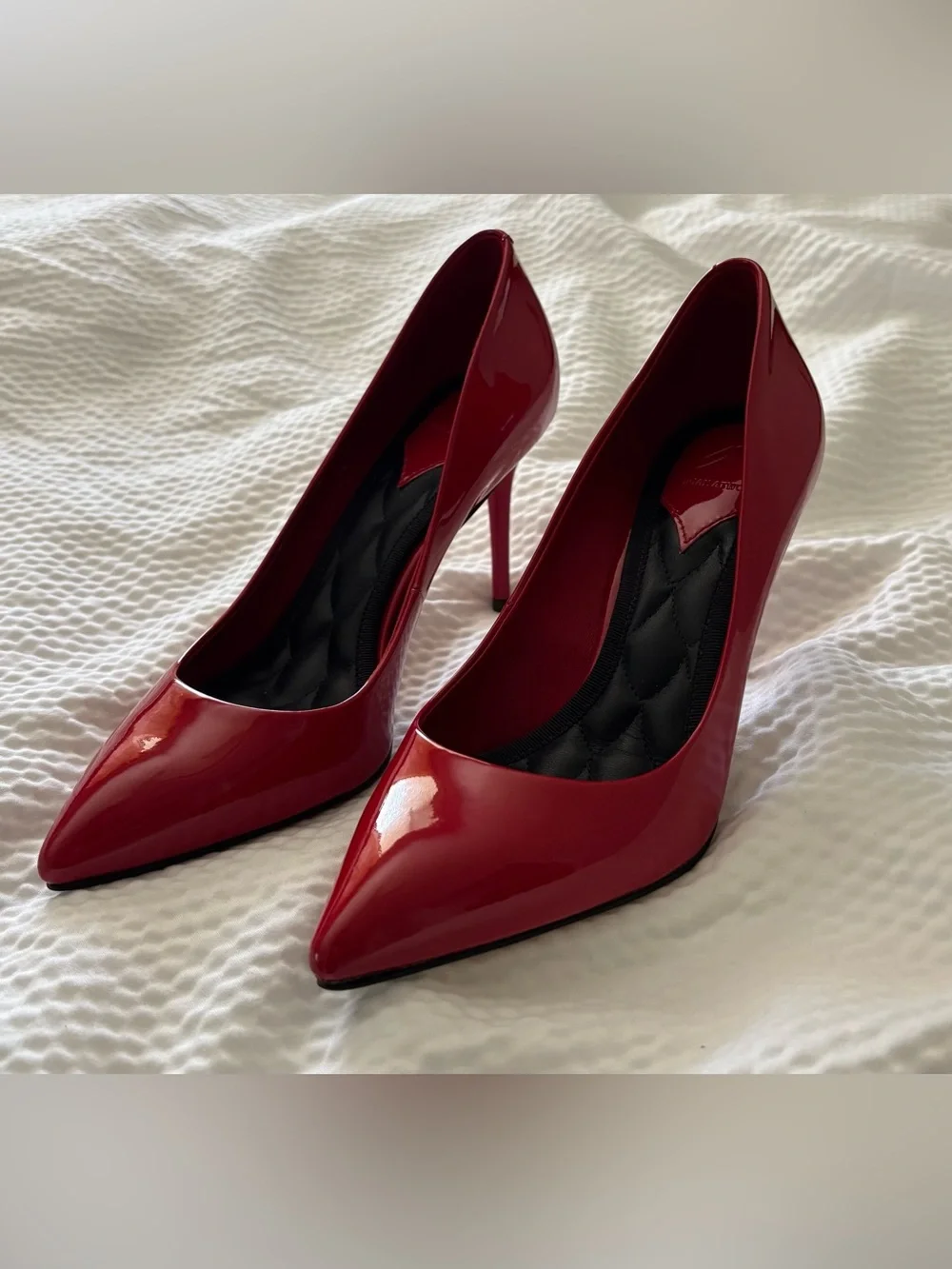 Brian Atwood Patent Red Stiletto pump heels
